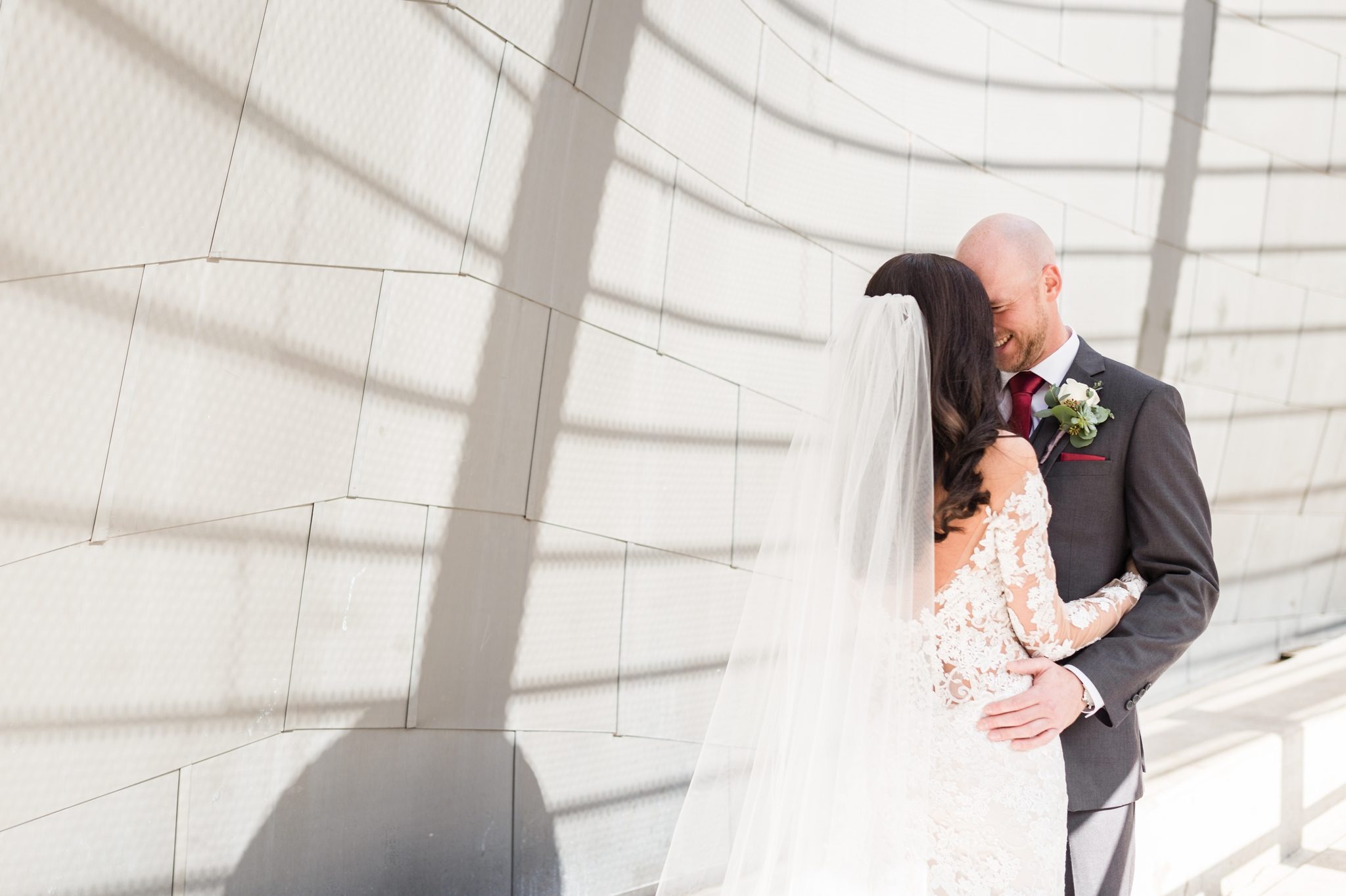 modern bride and groom portraits in st. louis
